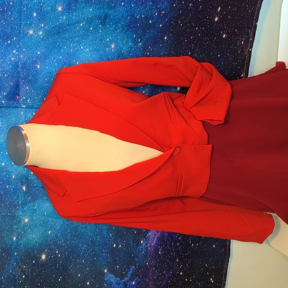 Cropped Statement Red Blazer